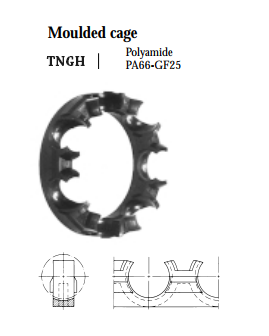 Polyamide+66+Retainer+Bearing+For+Conveyor+Roller+Components