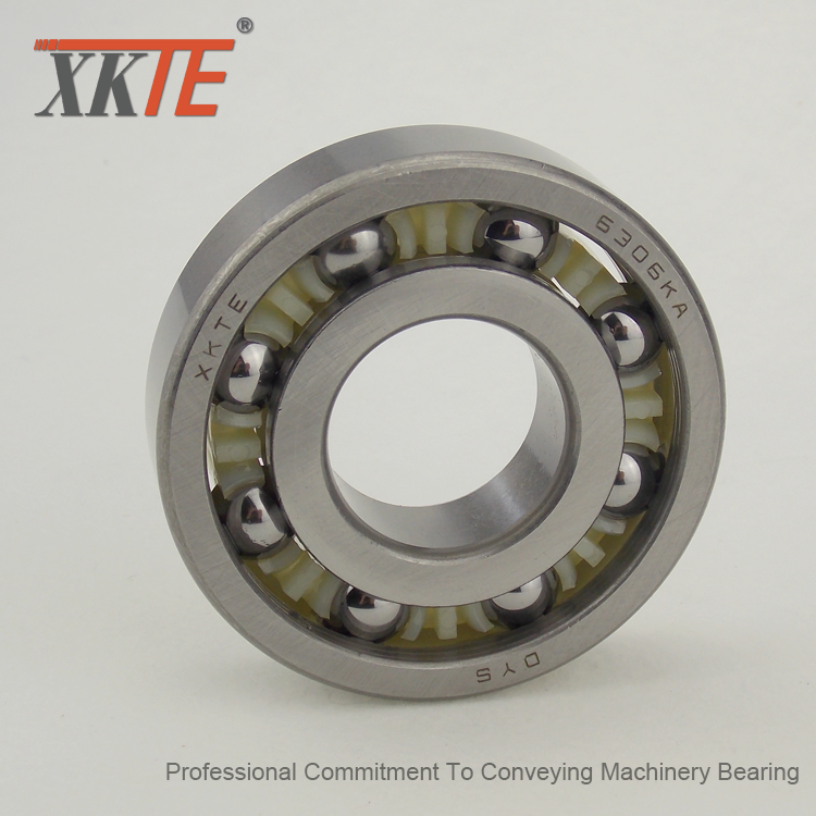 PA66-GF25+Cage+Bearing+For+Bulk+Conveyor+Idler+Roller